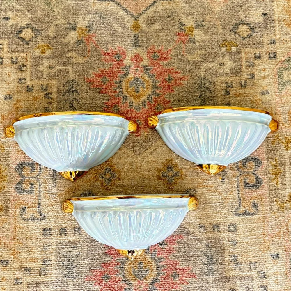 🏡Sadler England Ceramic Wall Decor in Blue Cream Set of 3